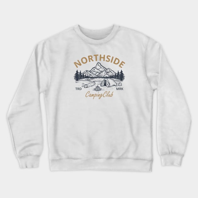 Northside - Camping Club Crewneck Sweatshirt by Fledermaus Studio